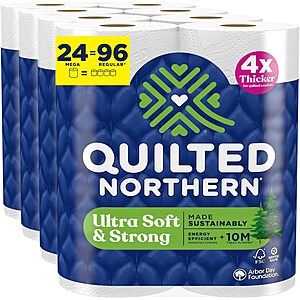 [Prime] Quilted Northern Ultra Soft & Strong Toilet Paper (24 Mega Rolls = 96 Regular Rolls) $18.03 w/ S&S + Free Shipping