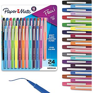 [Prime] 24-Count Paper Mate Flair Felt Tip Pens (Medium Point, Assorted Colors) $11.39 + Free Shipping