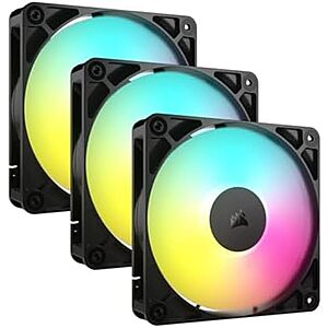 [Resale, AC] $24.39 | 3-Pk CORSAIR RS120 ARGB 120mm PWM Fans (Used - Like New) at Amazon