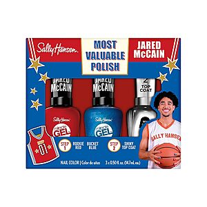 [Prime] Sally Hansen Miracle Gel x Jared McCain Blue and Red Nail Polish Trio Set $6.10 w/ S&S + Free Shipping