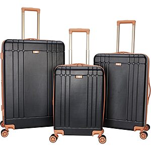 [Prime] 3-Piece Dockers Hooper Hardside Expandable 8-Wheel Spinner Travel Checked Luggage Set (Black) $74.60 + Free Shipping