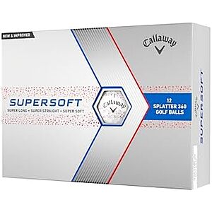 [Prime] $19.99* | 12-Pk Callaway 2023 SuperSoft 360 Golf Balls (Red Splatter) at Amazon