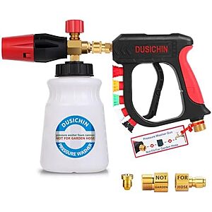 [Prime] $19.99* | DUSICHIN 1/4" QC Pressure Washer Foam Cannon w/ 5 Nozzles at Amazon