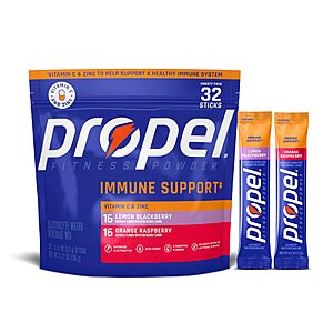 32-Pack Propel Immune Support Electrolyte Powder Drink Mix $11.63 w/ S&S + Free Shipping w/ Prime or on $35+