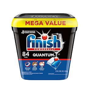 84-Ct Finish Quantum Powerball Dishwasher Pods  $15.25 with S&S