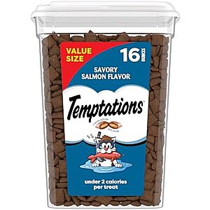 [Prime, SnS] $6.04* | 16-oz Temptations Classic Crunchy & Soft Cat Treats (Savory Salmon Flavor) at Amazon