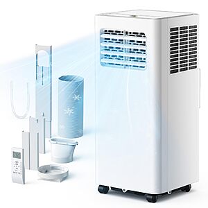 Prime Members: EUHOMY 8,000 BTU Portable Air Conditioner, 4-in-1 AC Up to 350 Sq.Ft. $195.49