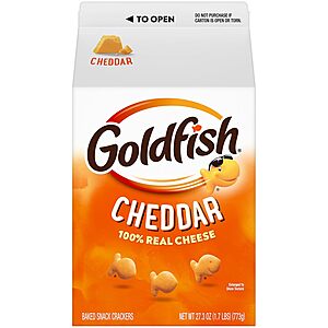 [Prime] 27.3-Oz Goldfish Cheese Crackers (Cheddar) $5.35 w/ S&S + Free Shipping