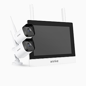 ANNKE 5MP Wireless Security Camera System, 4CH NVR w/ 7" Monitor + 2 Cameras, Two-Way Audio $128 + FS merchant action req **ehh** $127.5