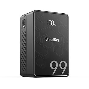 SMALLRIG V Mount Battery, 99Wh / 6800mAh V Mount Battery with 65W Output, 2.5H Full Charge, PD 3.0 USB-C Fast Charging $104.99