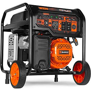 Prime: WEN 8000-Watt Dual Fuel Portable Generator w/ Electric Start, CO Watchdog & 340cc Engine (DF8000X) $456.95 + Free Shipping