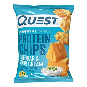 Quest Nutrition Cheddar & Sour Cream Protein Chips 1.1 oz (Pack of 12)