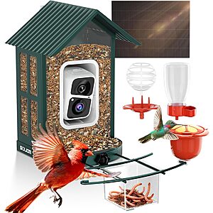 SOLIOM Smart AI Bird Feeder with 2K Camera $39 + Free S/H