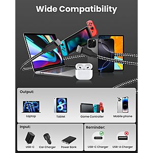 SwaggWood USB C to USB C Cable, 3-Pack 10FT 60W USBC Fast Charging Cable Nylon Braided Type C Charger Cord for iPhone 17/16/15/iPad Pro/MacBook Air and More $3.99