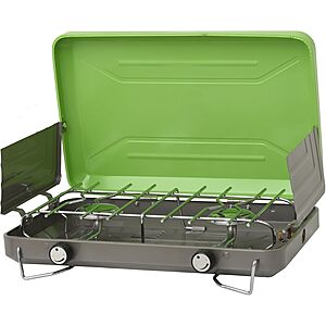 [Prime] Flame King VT-101 2-Burner 20,000 BTU Portable Propane Camping Stove $28.58 + Free Shipping
