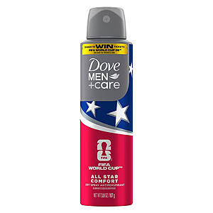 Dove Men+Care Dry Spray Antiperspirant for 72H Protection (All Star Comfort) 2 for $5.98 + $8 WM cash