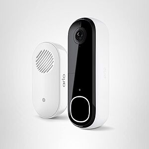 Arlo Video Doorbell 2K + Chime 2, Wireless or Wired Option, 2-Way Audio, Night Vision, Head to Toe View, Package and Person Detection, 1-Month Trial of Premium Plann Includ $52.24