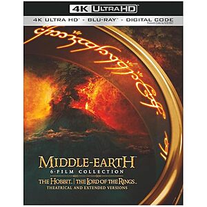 [Prime] $89.49* | Middle-Earth 6-Film Collection (Extended & Theatrical, 4K UHD + Blu-ray + Digital) at Amazon