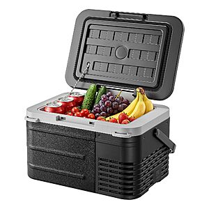 Prime Members: EKOJUCE 12V Car Refrigerator, 11 Quart (10L) Electric Cooler -4℉~68℉, 12/24V DC & 100-240V AC $89.99
