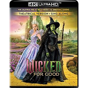 [Prime] $14.99* | Wicked: For Good (4K Ultra HD + Blu-ray + Digital) at Amazon