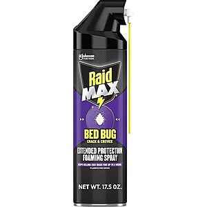 [Prime] 17.5-Oz Raid MAX Bed Bug Crack & Crevice Foaming Spray $9.97 w/ S&S + Free Shipping