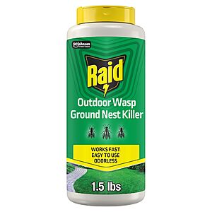 [Prime] 24-Oz Raid Outdoor Wasp Ground Nest Killer Insecticide $15.19 w/ S&S + Free Shipping