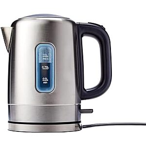 [Resale, AC] $12.52 | 1500W 1L Amazon Basics Stainless Steel Electric Kettle w/ Automatic Shut Off (Used - Like New) at Amazon