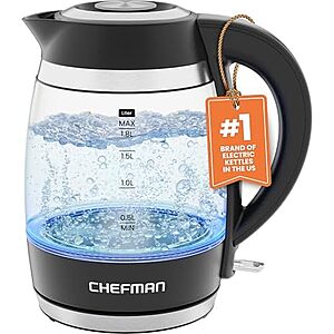 [Resale, AC] $13.79 | Chefman Electric Kettle, 1.8L 1500W (Used - Like New) at Amazon