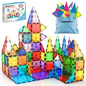$29.90: PicassoTiles 100 Piece Magnet Building Tiles, Clear Magnetic 3D Blocks