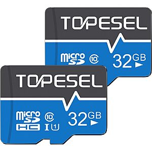 [Prime] 2-Pack TOPESEL 32GB MicroSDHC UHS-I Class 10 Memory Card $17.84 + Free Shipping