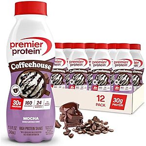 [Prime, SnS] $19.42 | 12-Pack 11.5-Oz Premier Protein COFFEEHOUSE High Protein Shake with Caffeine (Mocha) at Amazon ($1.62 each)