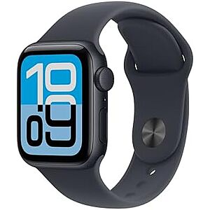 [Resale, AC] $135.82 | Apple Watch SE 3 [GPS 40mm] Smartwatch with Midnight Aluminum Case with Midnight Sport Band - S/M (Used - Like New) at Amazon