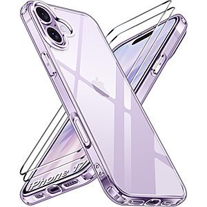 Prime Members: ivoler iPhone 17/Air/Pro/Pro Max Clear Case w/ 2-Pack Screen Protectors from $3.74 + Free Shipping