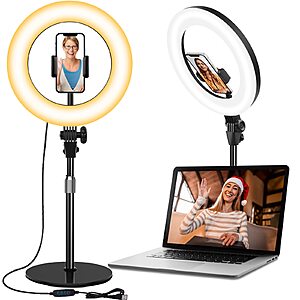 [Prime] 10.5'' Yarrashop Desktop Ring Light w/ Phone Holder $15.61 + Free Shipping