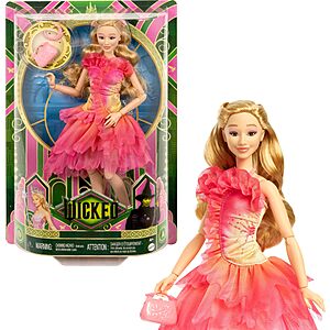 Mattel Universal Wicked Glinda Fashion Doll & Accessories $13.98 + Free Shipping w/ Prime or on $35+