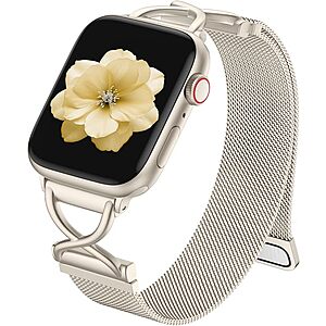 Dirrelo Metal Mesh Magnetic Band for Apple Watch (Various) from $8.44 + Free Shipping w/ Prime or on $35+