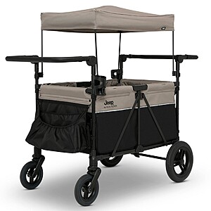 Jeep Gladiator 4-Seater Stroller Wagon by Delta Children - Black/Tan $329.99