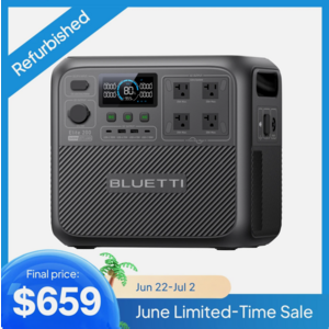 Refurbished BLUETTI Elite 200 V2 2600W 2073Wh Portable Power Station for RVs Home Backup $659