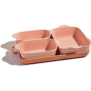 $126.50: Our Place Bakeware Set, 5-Piece Ceramic Bakeware Collection, Stovetop-to-Oven Griddle Pan, Spice