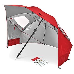 Sport-Brella Premiere UPF 50+ Umbrella Shelter for Sun and Rain Protection (8-Foot, Red) $30 + FS
