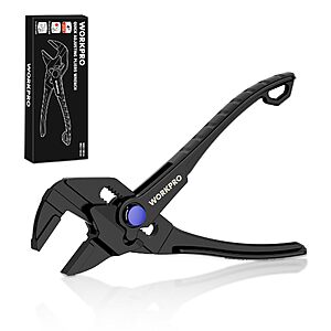 WORKPRO Mini Pliers Wrench, 4-Inch Smooth Jaw, High-Toughness Alloy Steel Adjustable Wrench Pliers with Smooth Parallel Jaws, Anti-Rust Coating $8 $7.99