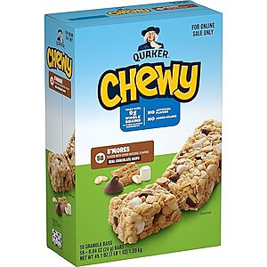 Quaker Chewy Granola Bars, S'mores, 58 Count other varieties also on sale $11.43