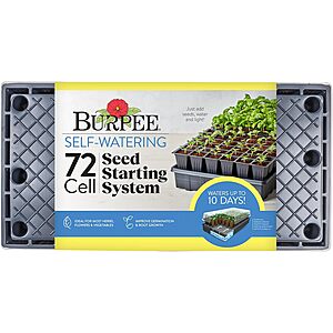 [Prime] Burpee 72-Cell Self-Watering Seed Starter Tray Kit w/ Growing Pellets & Dome $11.88 + Free Shipping