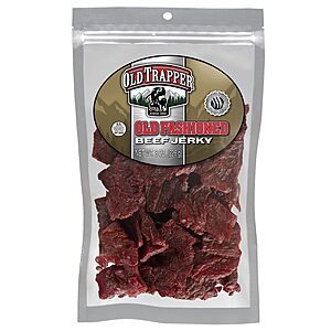 Old Trapper Beef Jerky, Old-Fashioned 8 Ounce Bag, Tender Meat Snacks for Lunches or Between Meals, 11 Grams of Protein, Zero Grams of Fat~$9.71 With S&S @ Amazon