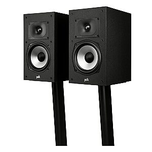 Polk Monitor XT20 Pair of Bookshelf or Surround Sound Speakers (Pair, Midnight Black) $179