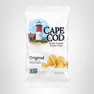 YMMV Cape Cod Potato Chips, Less Fat Original Kettle Chips, 8 Oz and other Cape Cod potato chips $2.37
