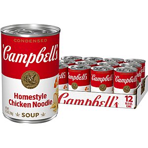 Campbell's Condensed Homestyle Chicken Noodle Soup, (Packaging May Vary) 10.5 Oz, Pack of 12~$10.12 With S&S @ Amazon