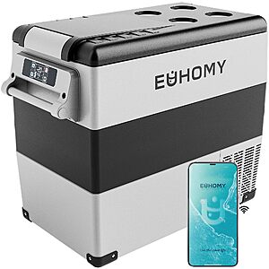 Prime Members: EUHOMY 12 Volt Refrigerator, 59QT (55L) Electric Cooler, 12V Fridge APP Control $219.99