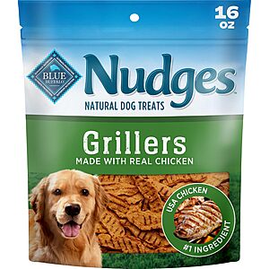 16 oz Blue Buffalo Nudges Chicken Grillers Natural Dog Treats Made in the USA with Real Chicken $8.64 F/S With Prime