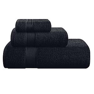 MALLONI HOME Ultra Soft 3 Pack Cotton Towel Set, Contains a Bath Towel 28x55 inch, a Hand Towel 16x24 inch & a Wash Coth 12x12 inch, Ideal Everyday use, Compact & Lightweight $7.48